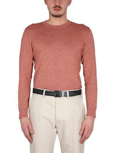 Ermenegildo Zegna Mélange Cashmere, Linen And Silk-blend Sweater In Pink