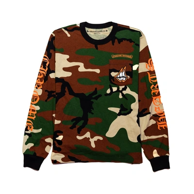 Chrome Hearts Matty Boy Caution Sweatshirt Camo Orange