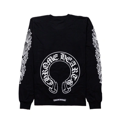 Chrome Hearts Scroll Mens Long Sleeve T-shirts Black