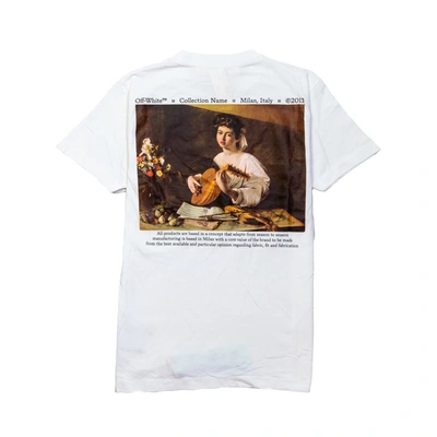 Off-white Caravaggio Lute-print T-shirt White In Xs