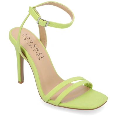 Journee Collection Yevva Ankle Strap Stiletto Sandal In Green