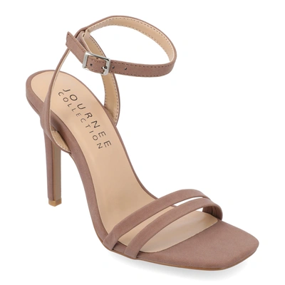 Journee Collection Yevva Ankle Strap Stiletto Sandal In Blush