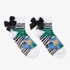 A DEE GIRLS BLACK & WHITE ANKLE SOCKS