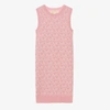 MICHAEL KORS GIRLS SPARKLY PINK KNITTED DRESS