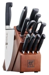 Zwilling Four Star 12-piece Knife Block Set In Stainless Steel