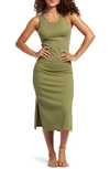 Roxy Good Keepsake Tank Midi Dress In Loden Green