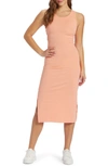 Roxy Good Keepsake Tank Midi Dress In Papaya Punch