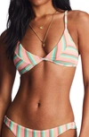 Billabong Island Glow Tanlines Charlie Bikini Top In Multi