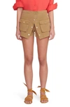 Staud Tamara Utility Skorts With Flap Pockets In Rosemary