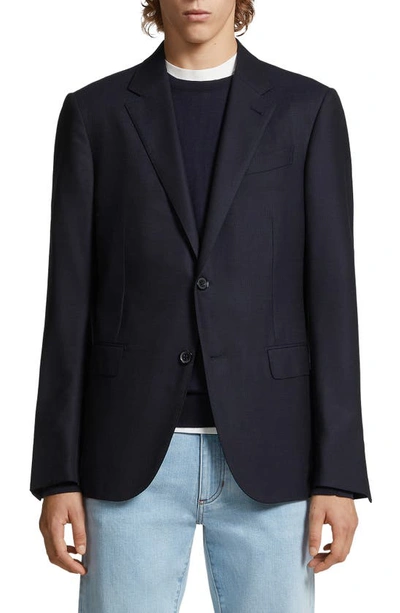 ZEGNA TROFEO COMFORT 10-POCKET WOOL BLEND BLAZER