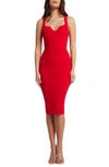 Dress The Population Sloane Sleeveless Sheath Dress In Rouge