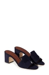 Loro Piana Summer Charms Embellished Suede Mules In W000 Blue Navy