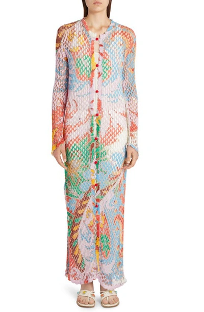 Etro Abstract-print Wrap Dress In Multicolor