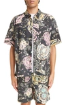 Isabel Marant Iggy Printed Shirt In Faded Black 02fk