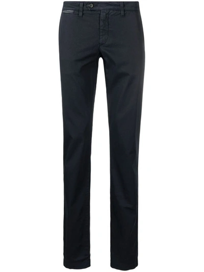 Eleventy Low-rise Straight-leg Trousers In Blue