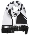 Palm Angels Logo Intarsia Scarf In Black