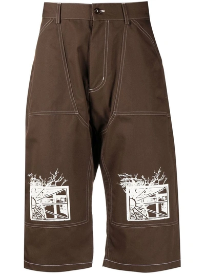 Rassvet Work Printed Shorts In Brown