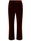 PALM ANGELS PALM ANGELS BROWN VELVET TROUSERS