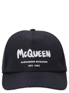 Alexander Mcqueen Alexander Mc Queen Mc Queen Graffiti Cap In White/black