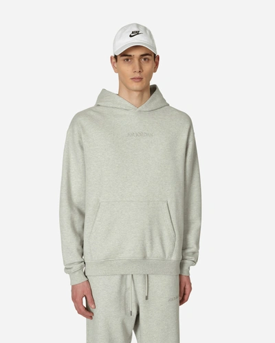 Nike Wordmark Fleece Hooded Sweatshirt In Grey