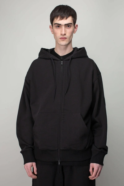 Y-3 Cotton Zip Sweatshirt In Black