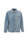 Apc A.p.c. Janice Buttoned Denim Jacket In Blue