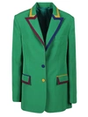 Alessandro Enriquez Green Single-breasted Blazer In Green