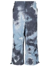Children Of The Discordance Tie-dye Print Nylon Trousers In Blue