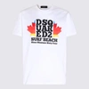 Dsquared2 Surf Beach Cotton Jersey T-shirt In White