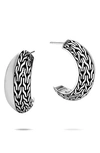 John Hardy Knife Edge Extra Small Hoop Earring In Silver