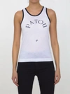 Patou Swimmer Logo-print Tank Top In White