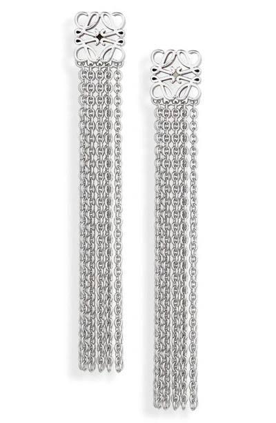 Loewe Anagram Sterling Silver Earrings