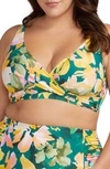 ARTESANDS DELACROIX FLORAL PRINT BIKINI TOP