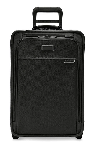 Briggs & Riley Baseline Tall Carry-on 2-wheel Garment Bag In Black