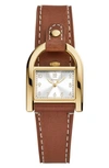 FOSSIL HARWELL EAST WEST LEATHER STRAP WATCH, 28MM