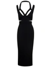 DION LEE 'INTERLINK' MIDI BLACK DRESS WITH CUT-OUT DETAIL IN VISCOSE BLEND WOMAN