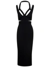 Dion Lee 'interlink' Midi Black Dress With Cut-out Detail In Viscose Blend Woman In Black