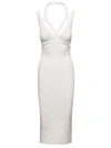 DION LEE 'INTERLINK' MIDI WHITE DRESS WITH CUT-OUT DETAIL IN VISCOSE BLEND WOMAN