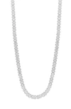 Effy Sterling Silver Diamond Necklace In Silver