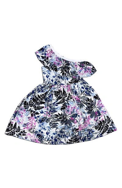 Joe-ella Kids' Little Girl's & Girl's Floral One Shoulder Dress In Navy