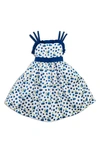 Joe-ella Little Girl's & Girl's Blueberry Print A Line Dress In Blue