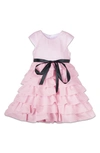 Joe-ella Kids' Ruffle Hem Dress In Pink