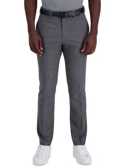 Kenneth Cole Reaction Mens Premium Flex Mid Rise Dress Pants In Grey
