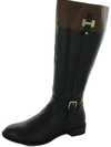 KAREN SCOTT DELIEE WOMENS FAUX LEATHER WIDE CALF RIDING BOOTS