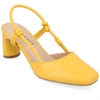 Journee Collection Margeene Slingback Pump In Yellow