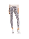 Sunset & Spring Womens Snake Print Ankle Skinny Pants In Grey
