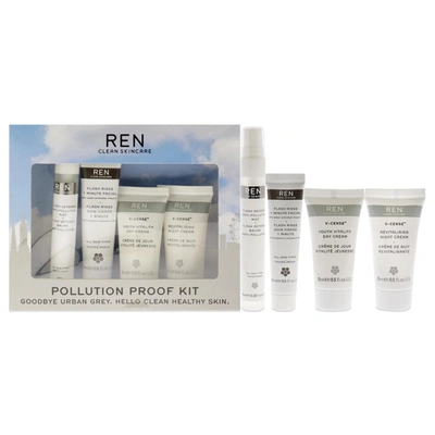 Ren Pollution Proof Kit For Unisex 4 Pc In Silver