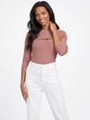 Guess Factory Sheena Lace-up Sweater In Pink