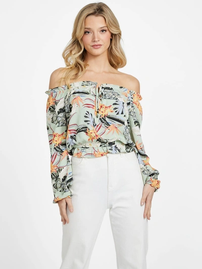 Guess Factory Gallia Off-the-shoulder Top In Multi