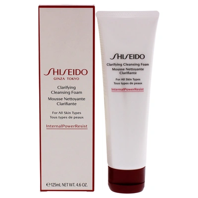 Shiseido Clarifying Cleansing Foam For Unisex 4.6 oz Cleanser In Silver